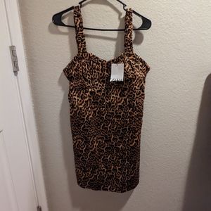 Zara leopard print minidress